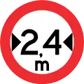 RR-7Width restriction (2.4 metres (7.9 ft))