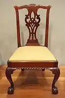 American chair, 1760–80, to a design by Thomas Chippendale