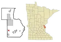 Location of the city of Stacywithin Chisago County, Minnesota