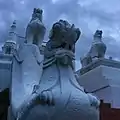 Sculptures of guarding lion