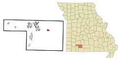 Location of Sparta, Missouri