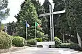 French and Italian flags at the war cemetery