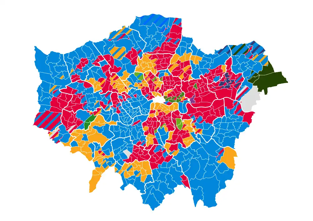 2006 London local elections results map