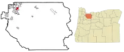 Location in Oregon