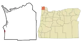 Location in Oregon
