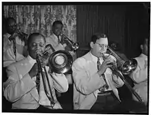Claude Jones (right) and Wilbur De Paris at the Aquarium in New York in 1946