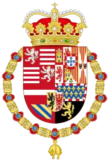 Coat of arms of Archduke Albert VII of Austria of Spanish Netherlands