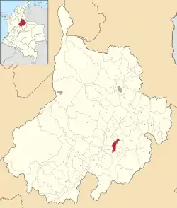Location of the municipality and town of Paramo, Santander in the Santander Department of Colombia.