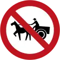 No animal-drawn vehicles