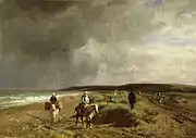 Coast near Villers, 1859; oil-painting on canvas