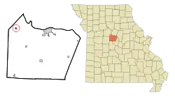 Location of Blackwater, Missouri