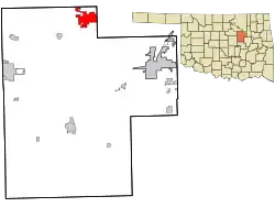 Location within Creek County and Oklahoma