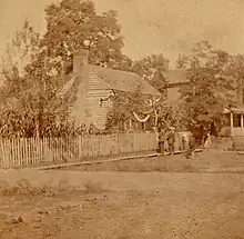 The Old Tailor Shop, which Ex-Pres. Johnson once occupied as tailor, by L.W. Keen
