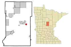 Location of Deerwoodwithin Crow Wing County, Minnesota