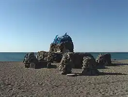 Janjin Ovoo at the southern shore of Dörgön Lake, in Govi-Altai Province.