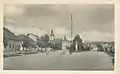 Square in Dědice, late 40s or early 50s of the 20th century.