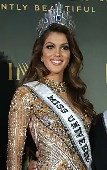 The Diamond International Corps Crown as worn by Miss Universe 2016, Iris Mittenaere