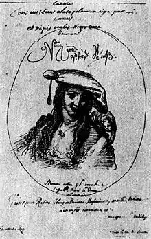 Darejan of Kakheti. A sketch by the contemporary Italian missionary Cristoforo Castelli.