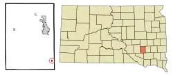 Location in Davison County and the state of South Dakota