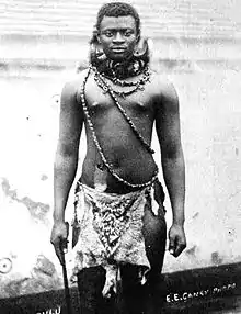 Image 16Dinzulu kaCetshwayo, the last king of an independent Zulu state, in 1883 (from Non-sovereign monarchy)