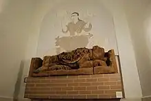 Lion and Goddess Anahita, Penjikent, 6th-8th c AD