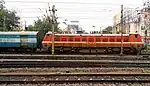 East Coast Express at Secunderabad being hauled by LGD WAP-4