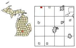 Location of Sunfield, Michigan