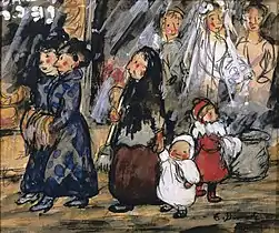 Bridal Shop, ca. 1913, watercolor, gouache, and charcoal on paper