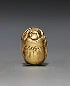 Scarab; circa 1980 BC; gold; overall: 1.1 cm; Cleveland Museum of Art (Cleveland, Ohio, US)