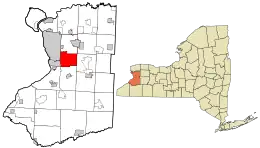 Location in Erie County and the state of New York