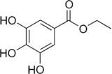 Structural formula of ethyl gallate