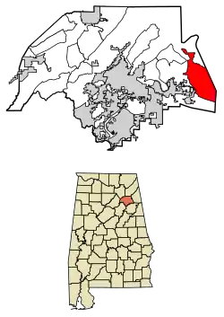 Location of Ballplay in Etowah County, Alabama.