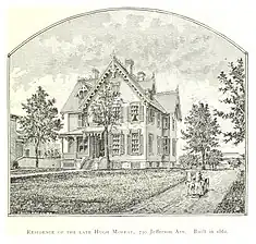 Hugh Moffat residence built in 1861 and demolished in 1940s.