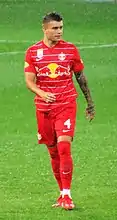 Piątkowski during a match with Salzburg