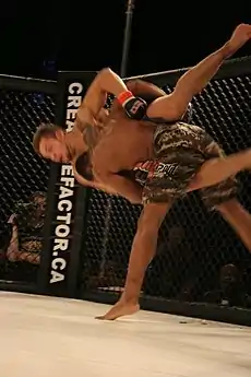 Image 41Fighter performs a takedown on his opponent. (from Mixed martial arts)