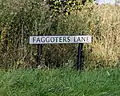 Faggoters Lane sign, High Laver