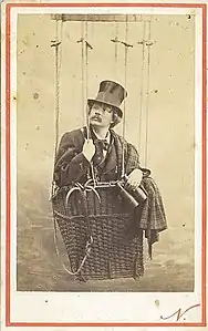 Nadar (Gaspard-Félix Tournachon) c. 1863, studio portrait, carte-de-visite
