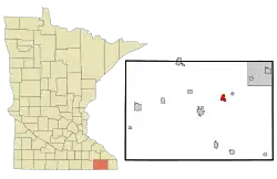 Location of Lanesboro, Minnesota
