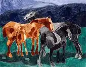 Francis Picabia, 1911, Horses, oil on canvas, 73.3 x 92.5 cm, Musée National d'Art Moderne, Centre Georges Pompidou, Paris – Post-Impressionism