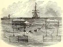 Floating barrels with cylinders under them