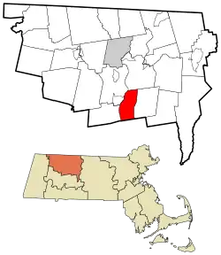 Location in Franklin County in Massachusetts