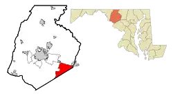 Location of Green Valley, Maryland