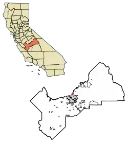 Location of Fort Washington in Fresno County, California.