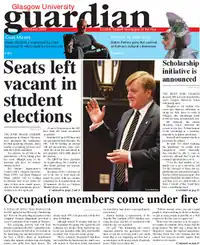 Glasgow University Guardian front page from March 2009