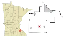 Location of Wanamingo, Minnesota