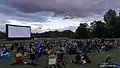 Giant inflatable air screen 2014 at Movies on the Meadows