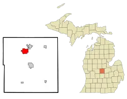 Location of Alma, Michigan