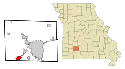 Location of Republic, Missouri