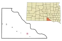 Location in Gregory County and the state of South Dakota
