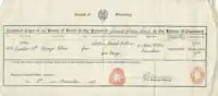 A Guernsey birth certificate.
